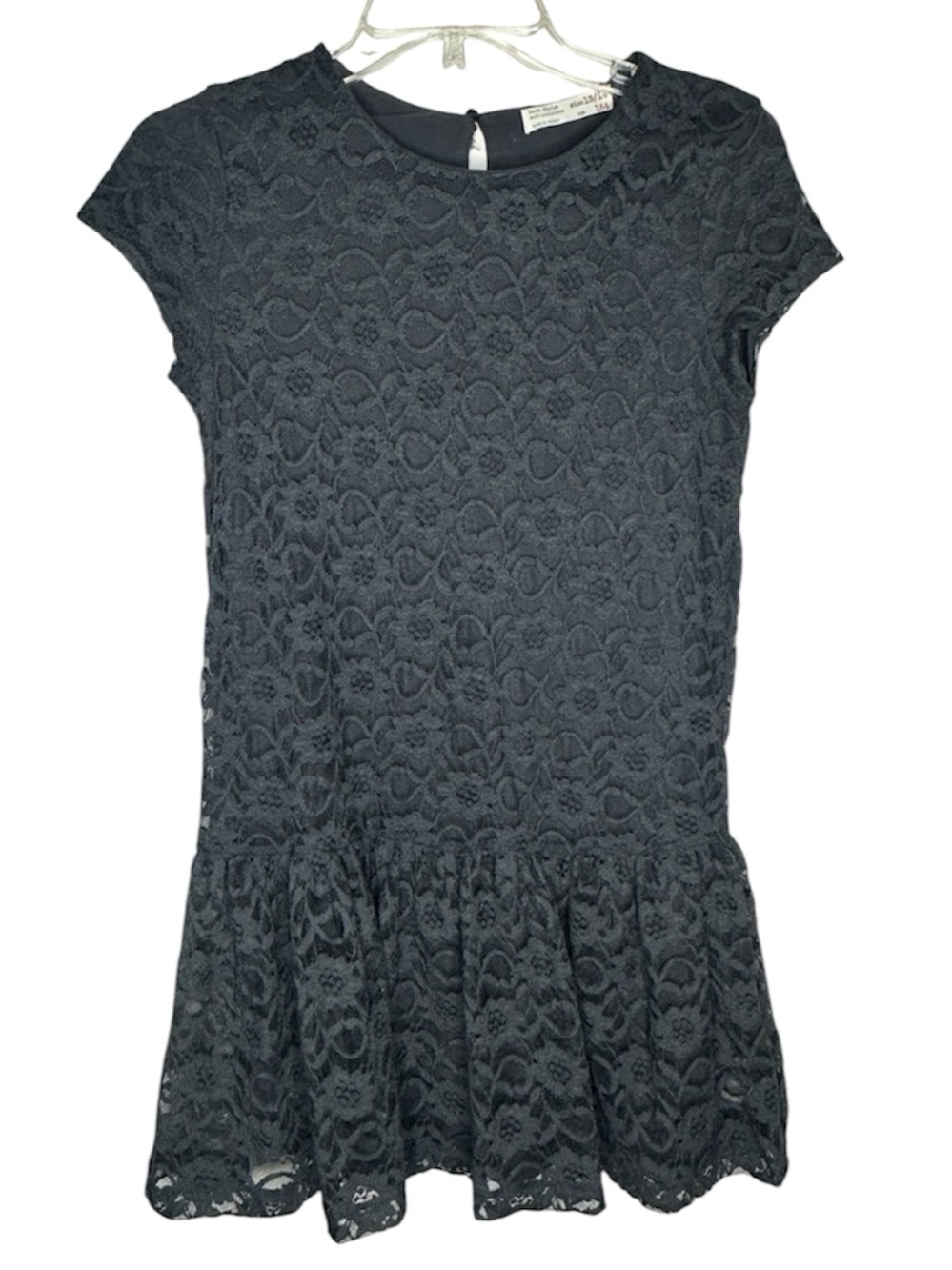 ❤️ 🆕 ZARA Girls Navy Lace Peplum Dress SIZE 13/14 girls
